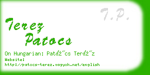 terez patocs business card